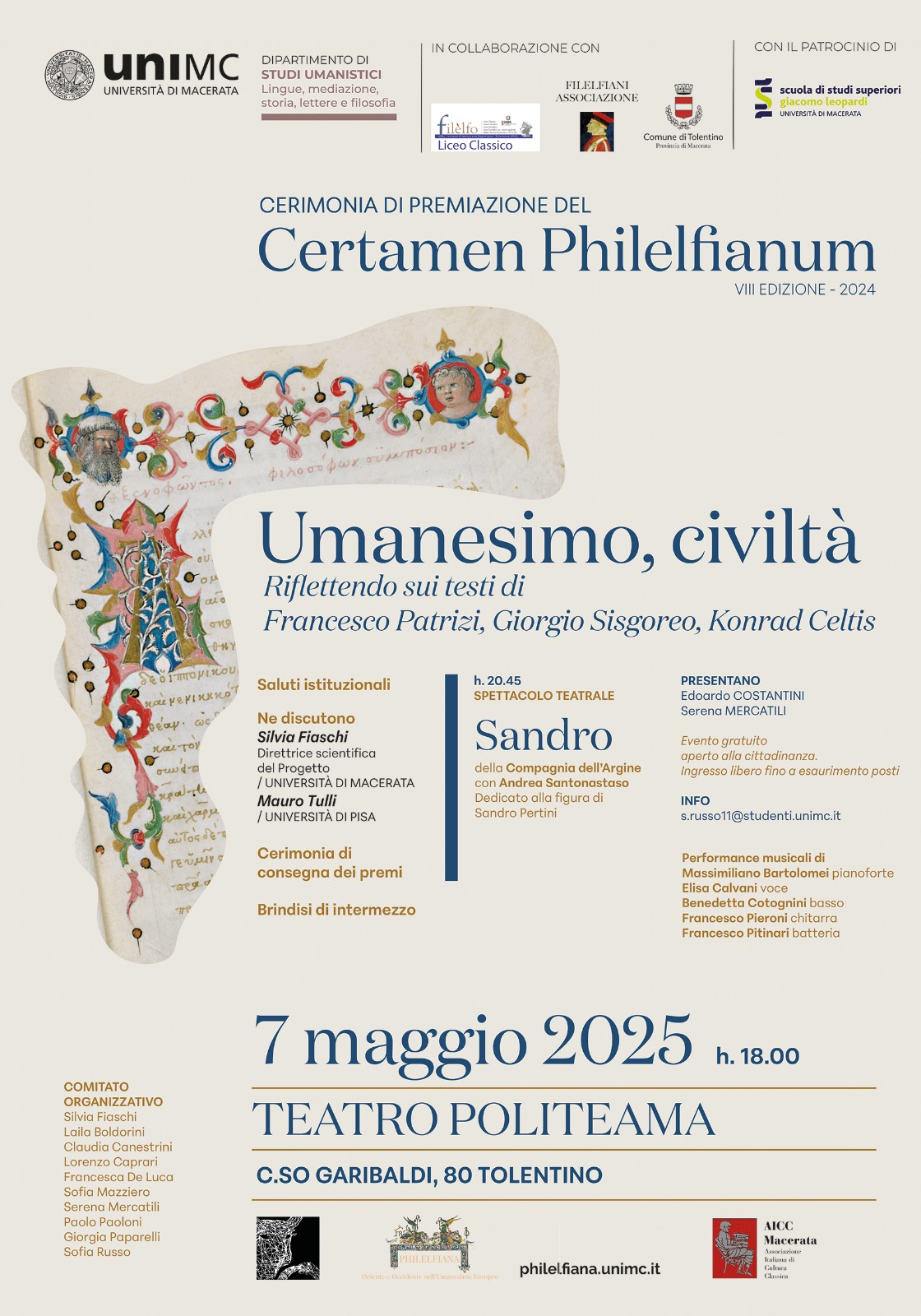 Premiazione Certamen Philelfianum VIII edizione – 2024