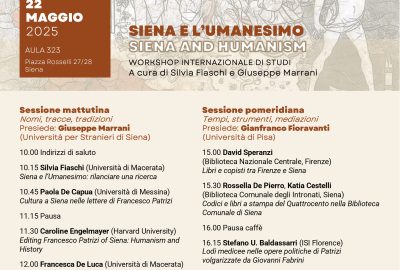 Workshop Internazionale di Studi «Siena e l’Umanesimo»